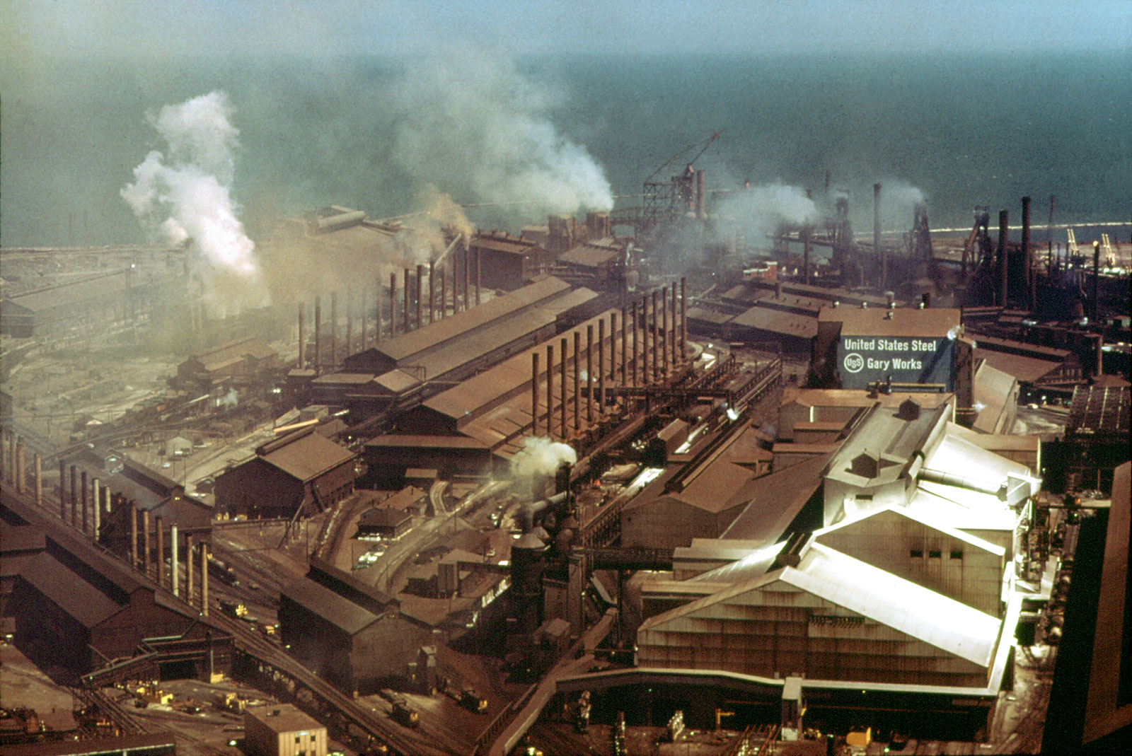 Gary Works steel mill in 1973