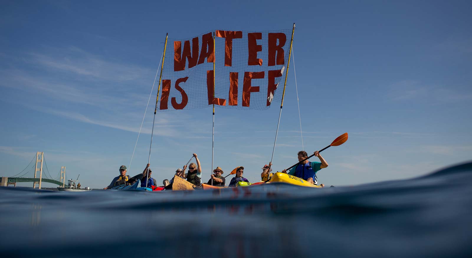 Kayakers in Lake Michigan